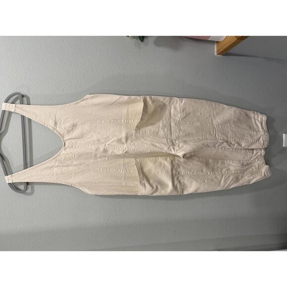 Free People High Roller Jumpsuit, Women's Medium, Cream Denim, NWOT - Picture 3 of 7